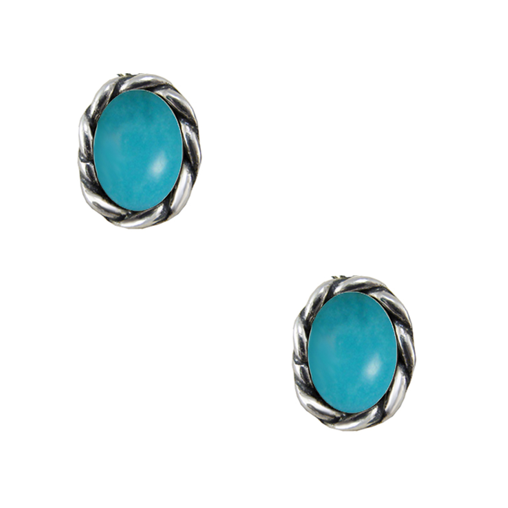 Sterling Silver Little Turquoise Post Stud Earrings